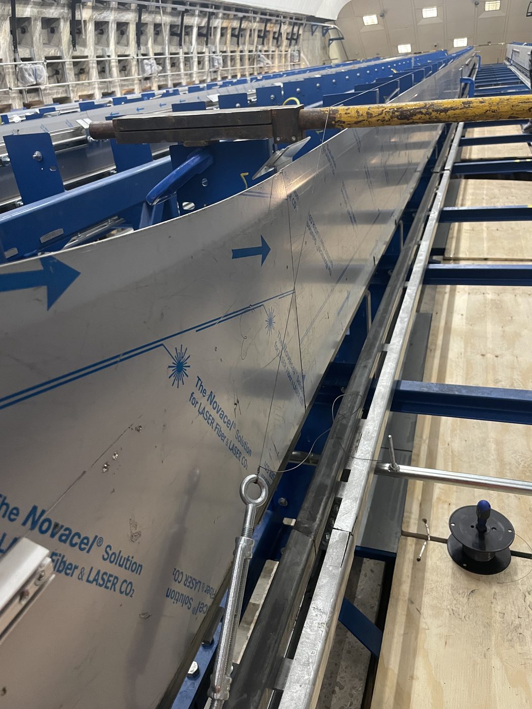 Escalator installation works on site