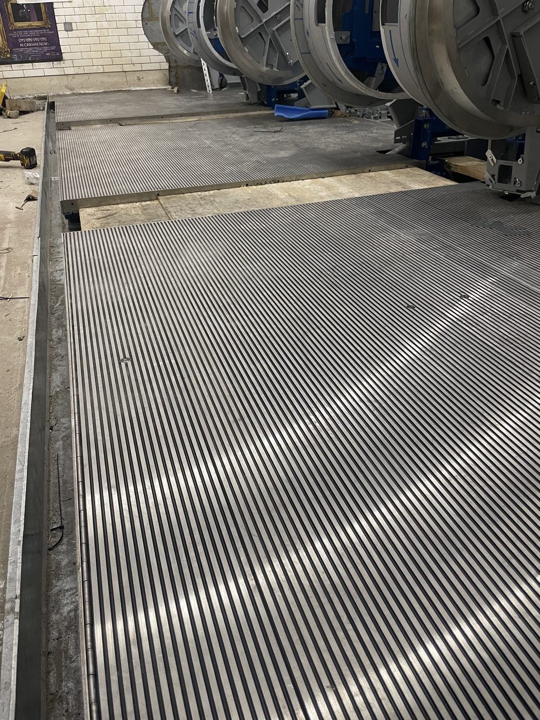 Escalator installation works on site