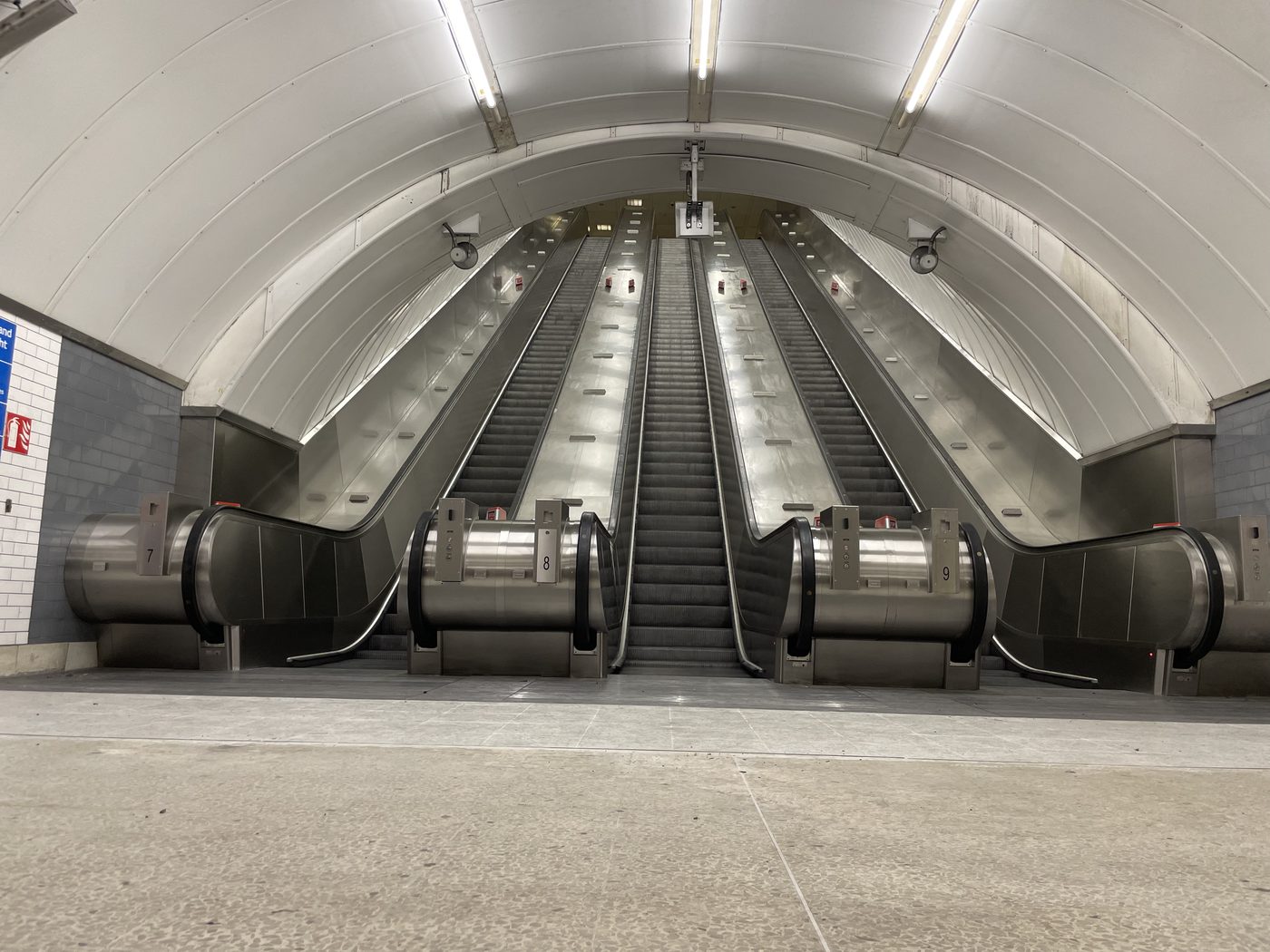 Escalator installation works on site